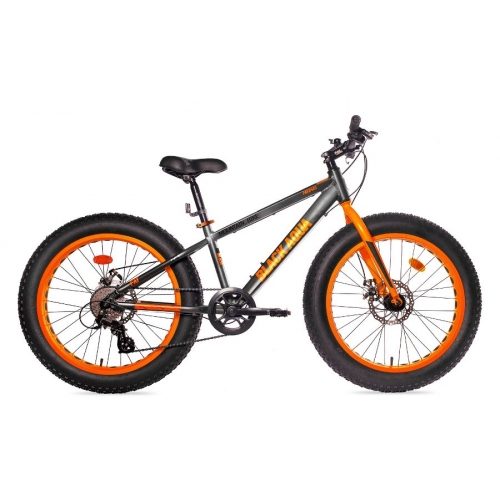 Велосипед Black Aqua FAT 2421 D 24" серый-оранжевый