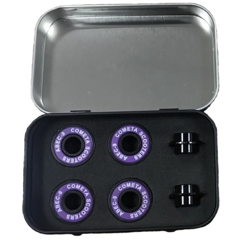 Подшипники для самоката Комета ABEC 9 в подарочном наборе фиолетовые
