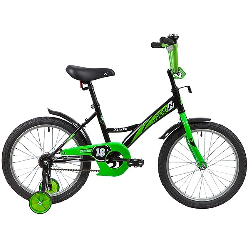 Велосипед Novatrack Strike 18" черный-зеленый
